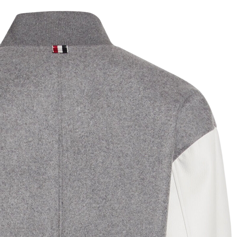 Leather sleeves coat