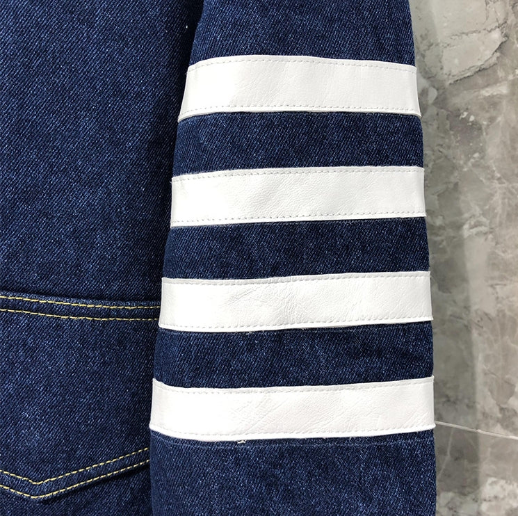 2025  Top-grade denim lambswool down jacket