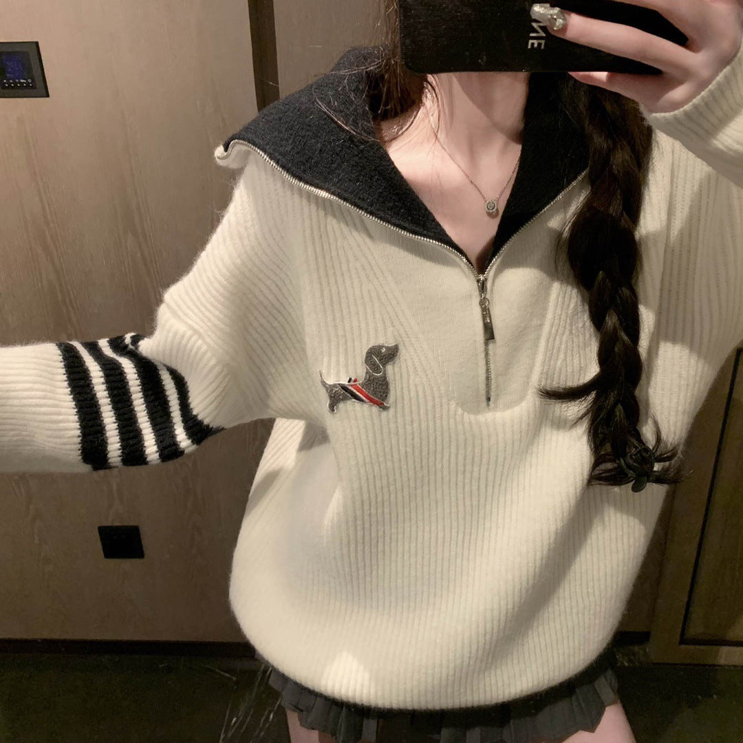 2025 Little Doll Collar Sweater