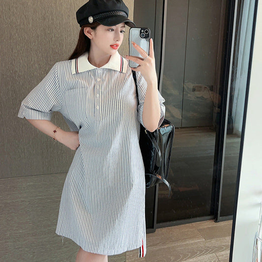 2025  Striped Shirt Dress