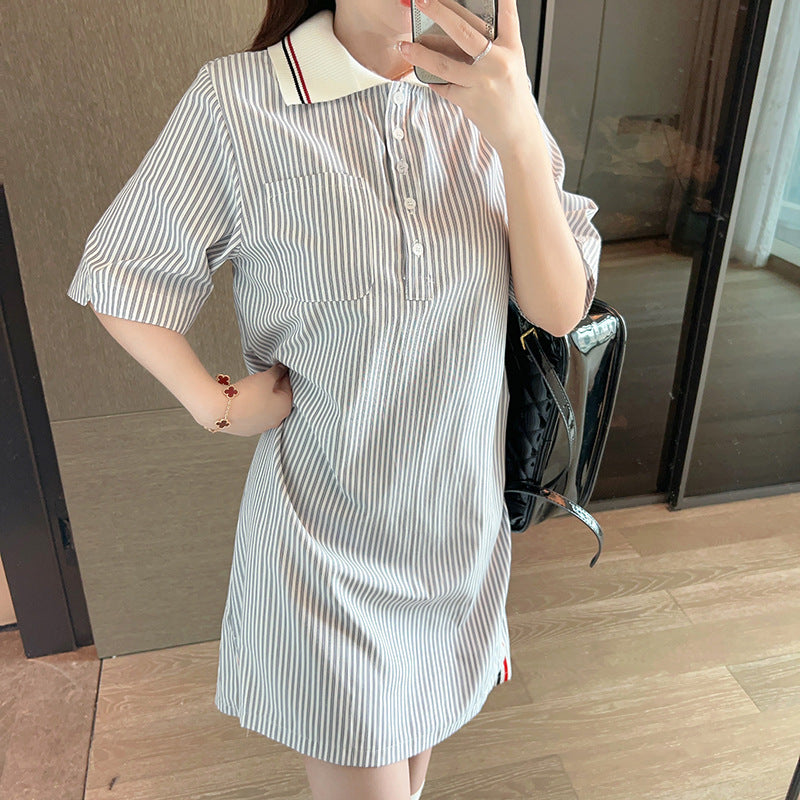 2025  Striped Shirt Dress