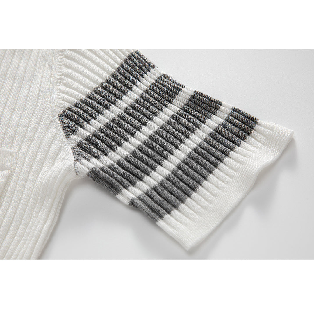 Women Color buckle POLO shirt