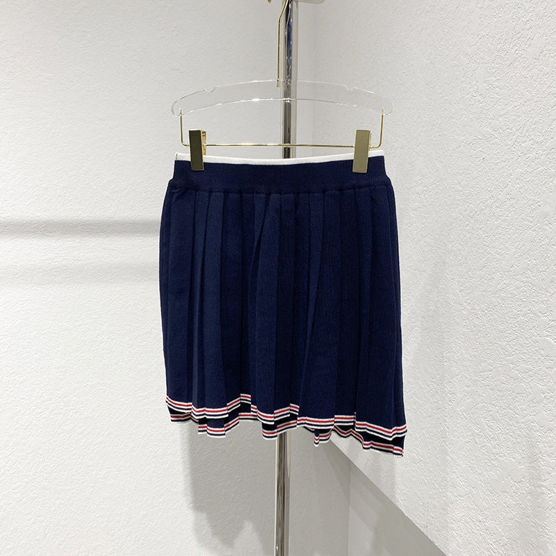 2025 Knitted pleated skirt