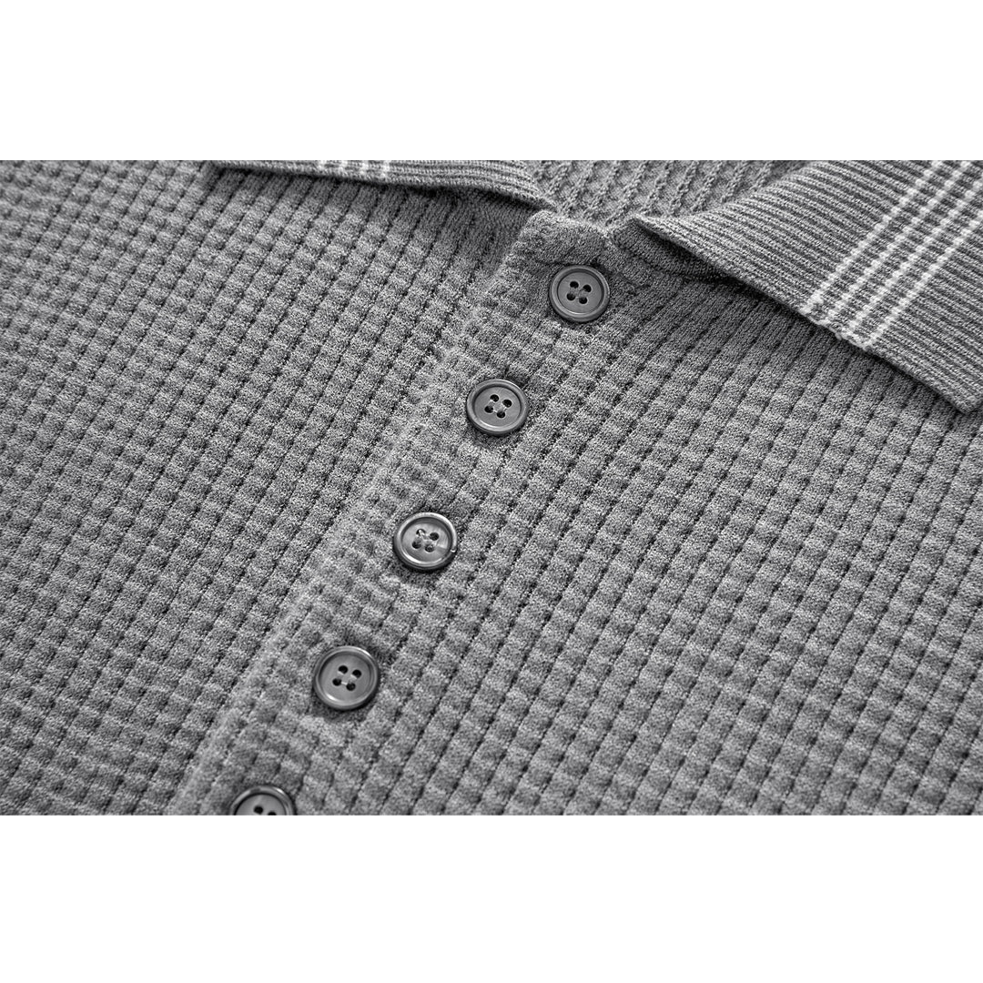 Waffle fabric POLO Shirt