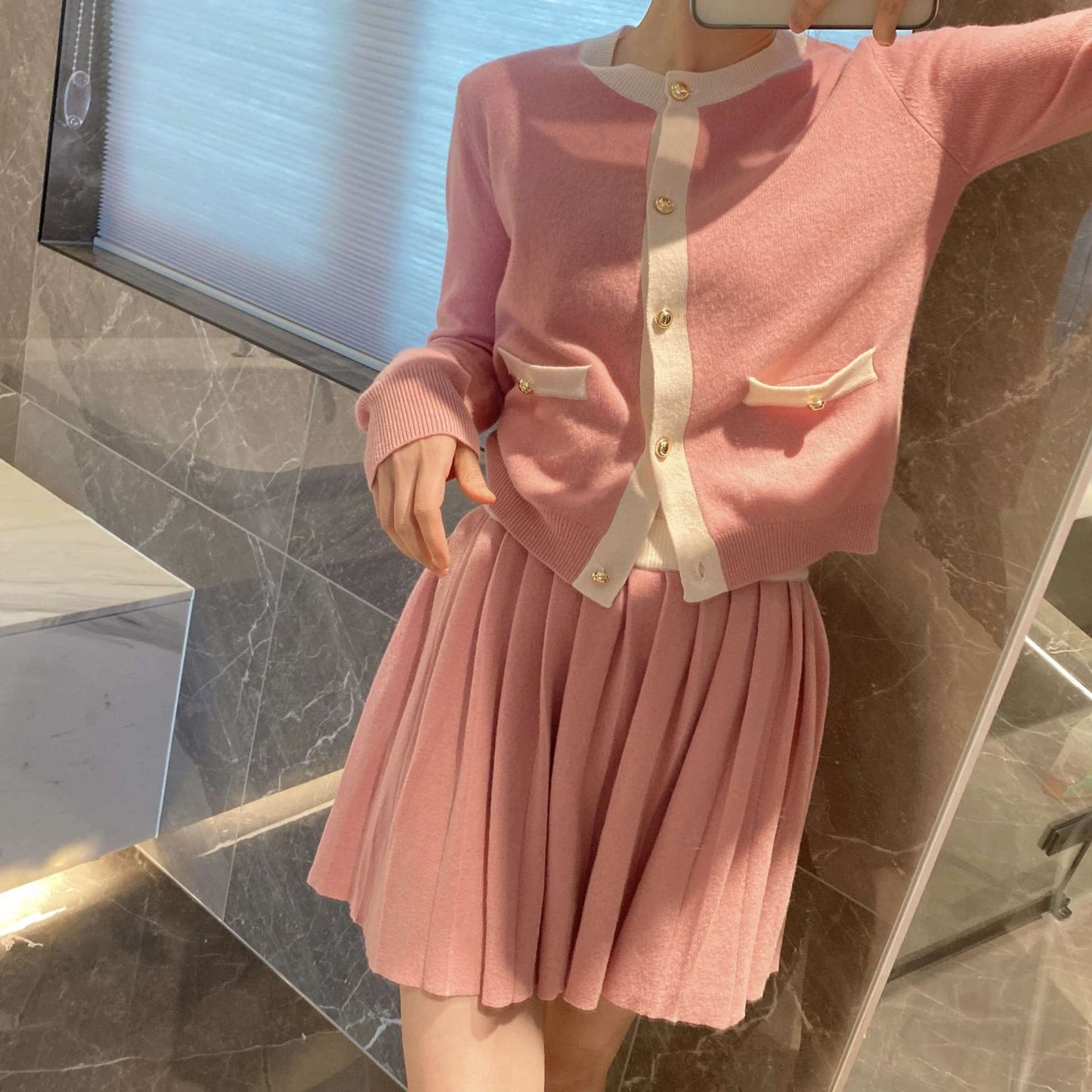 2025 Wool knit two-piece dress