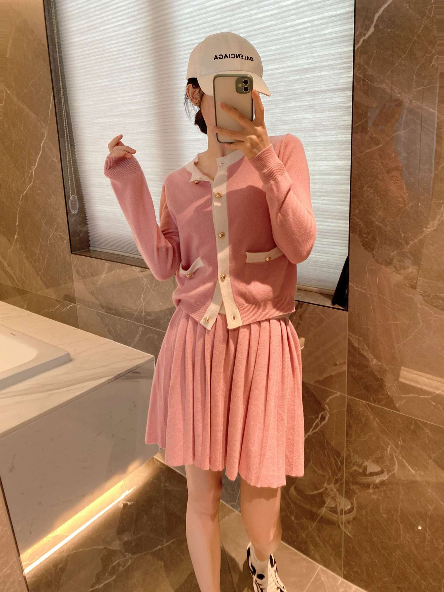 2025 Wool knit two-piece dress