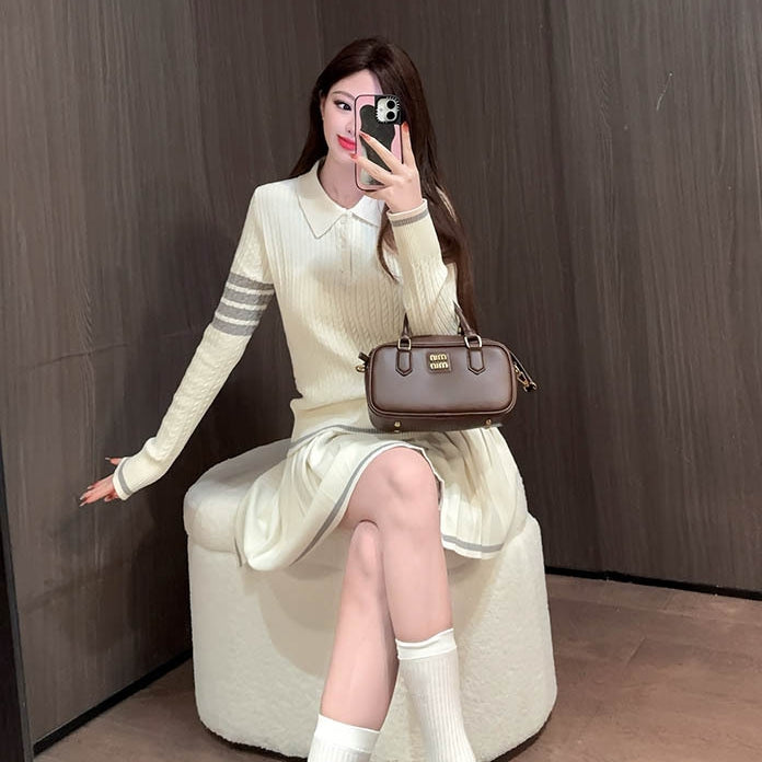 2025 Pleated skirt suit