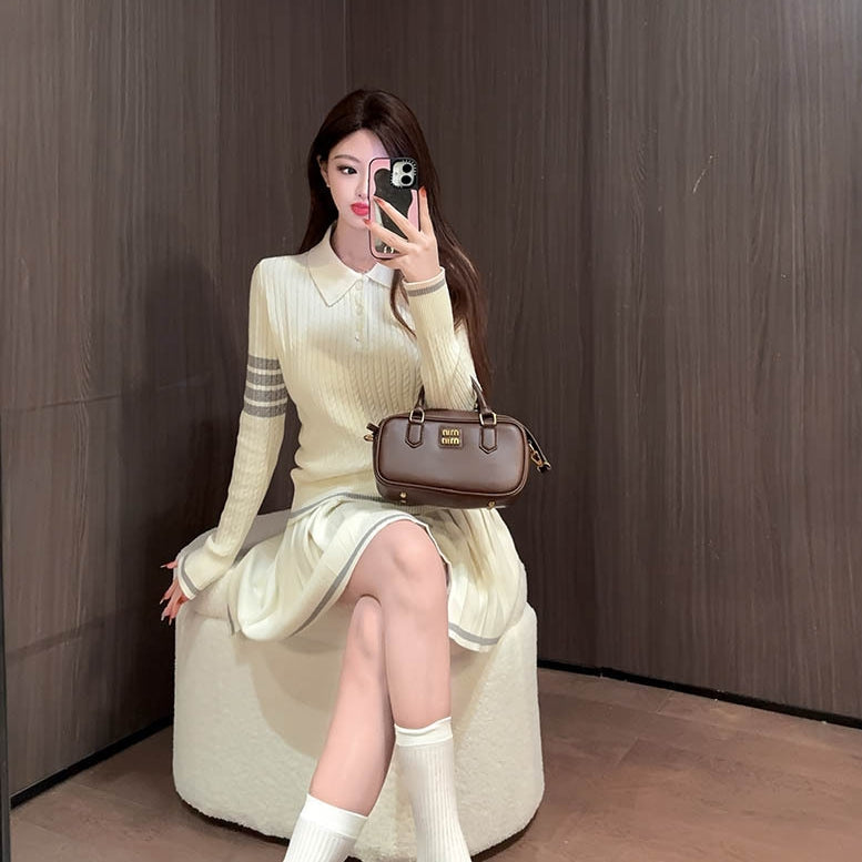 2025 Pleated skirt suit