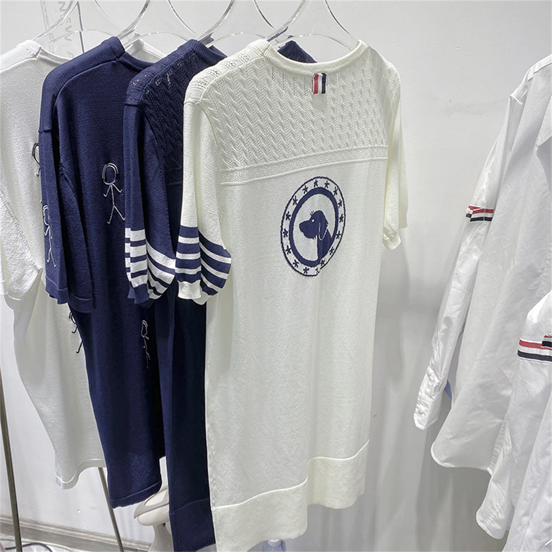 2025  Four-bar knit skirt