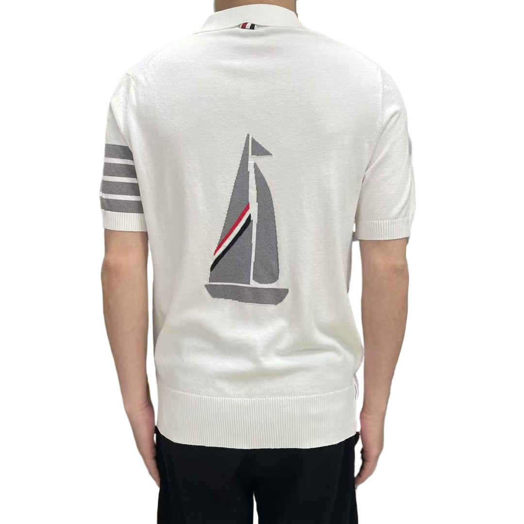 2025  Sailboat Knitted POLO Shirt