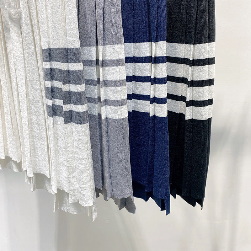 2025 Knitted pleated skirt