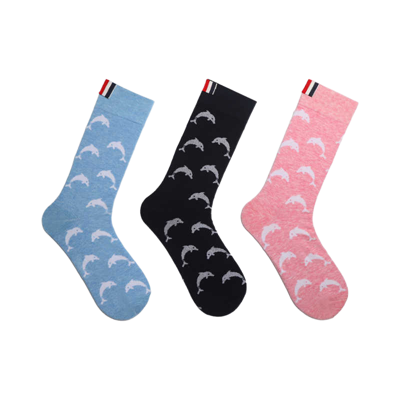 2025Dolphin cotton socks
