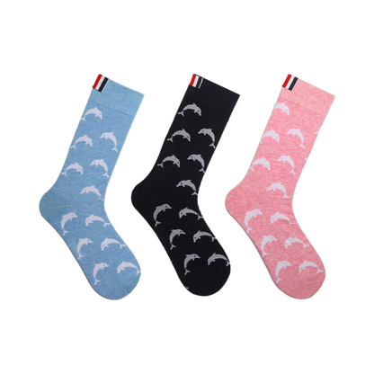 2025Dolphin cotton socks
