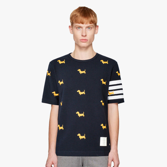 Embroidered dog T-shirt