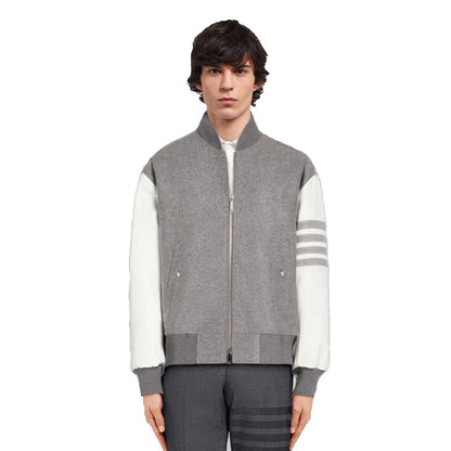 Leather sleeves coat