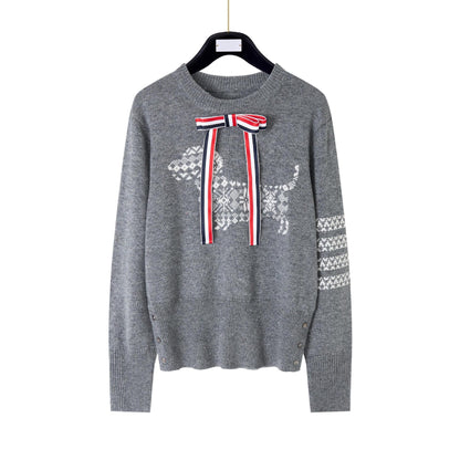 Snowflake dog knitted sweater