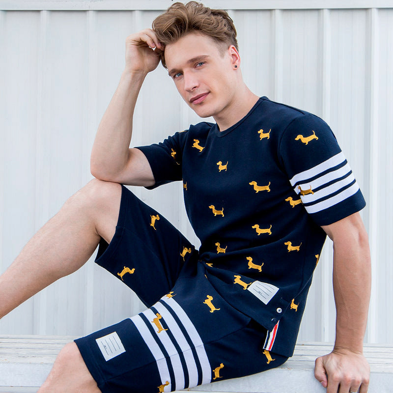 Embroidered dog T-shirt