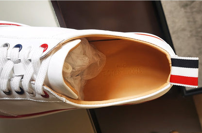 2025 Top-grade white leather shoes