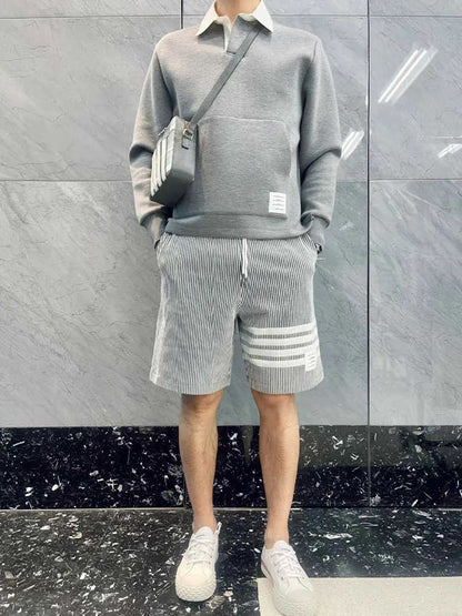 Polo-neck sweatshirt