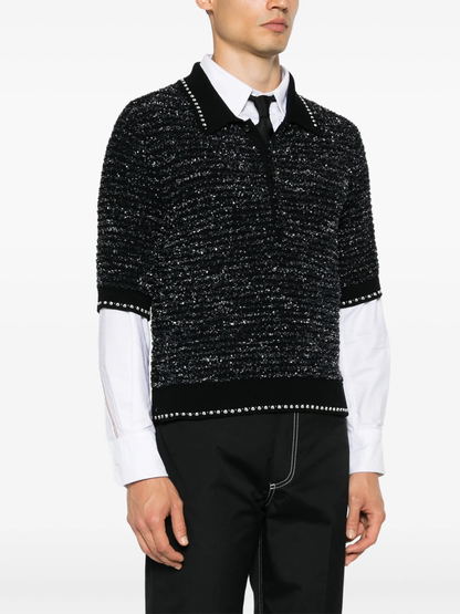 2025 Chunky knit polo shirt