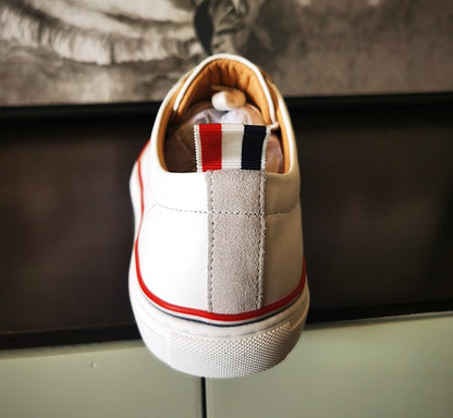 2025 Top-grade white leather shoes