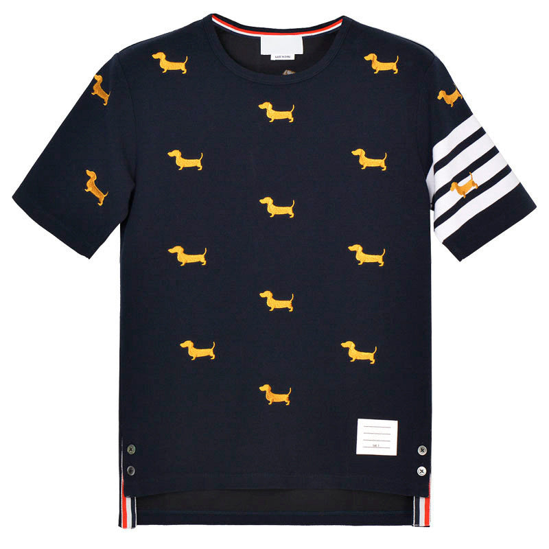 Embroidered dog T-shirt