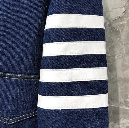 2025  Top-grade denim lambswool down jacket