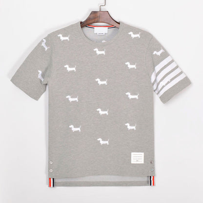 Embroidered dog T-shirt