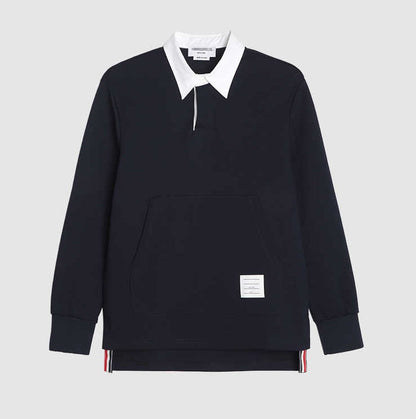 Polo-neck sweatshirt