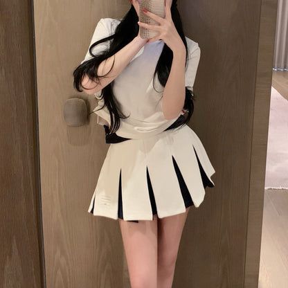 2025ss T-shirt pleated skirt