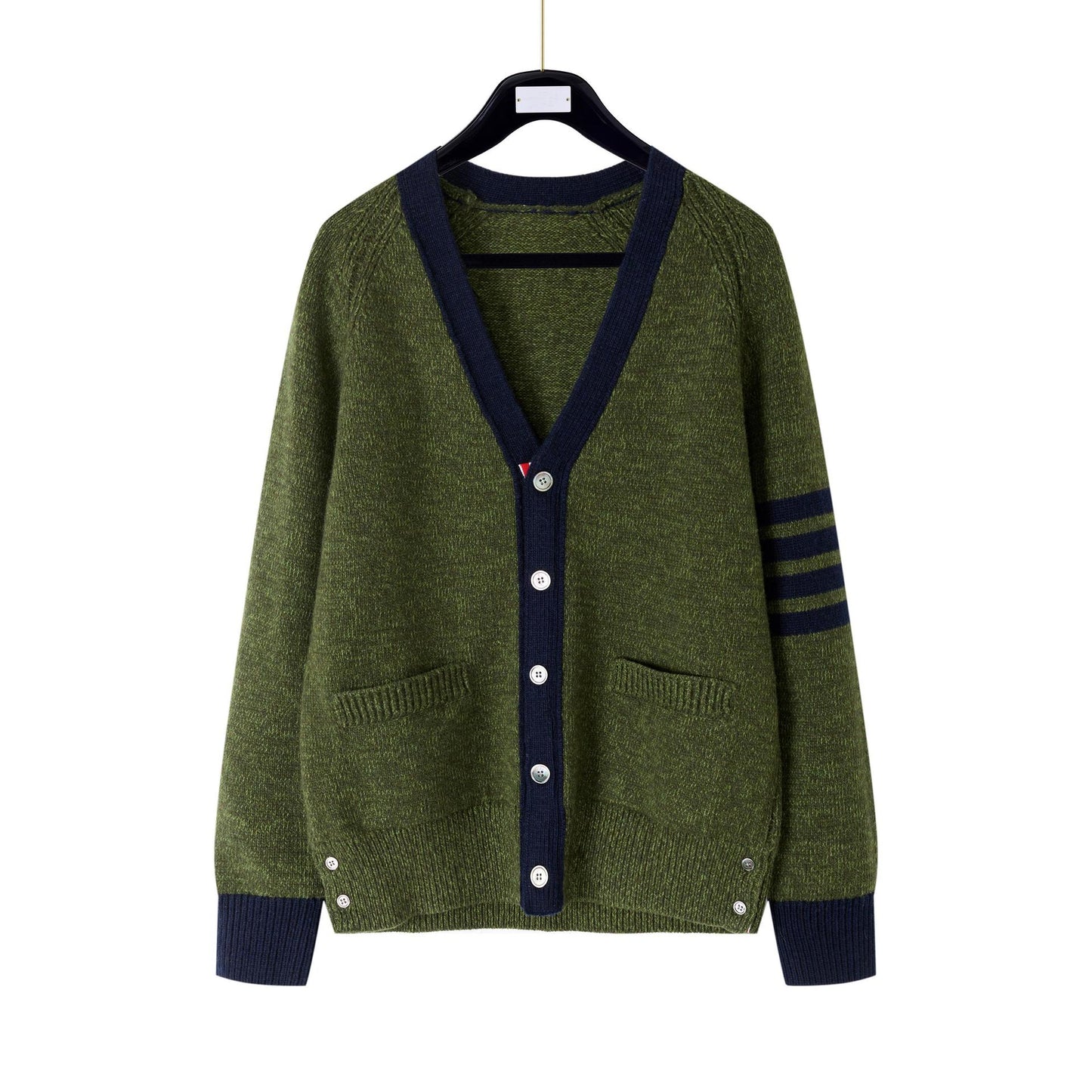 Cotton and wool knitted cardigan
