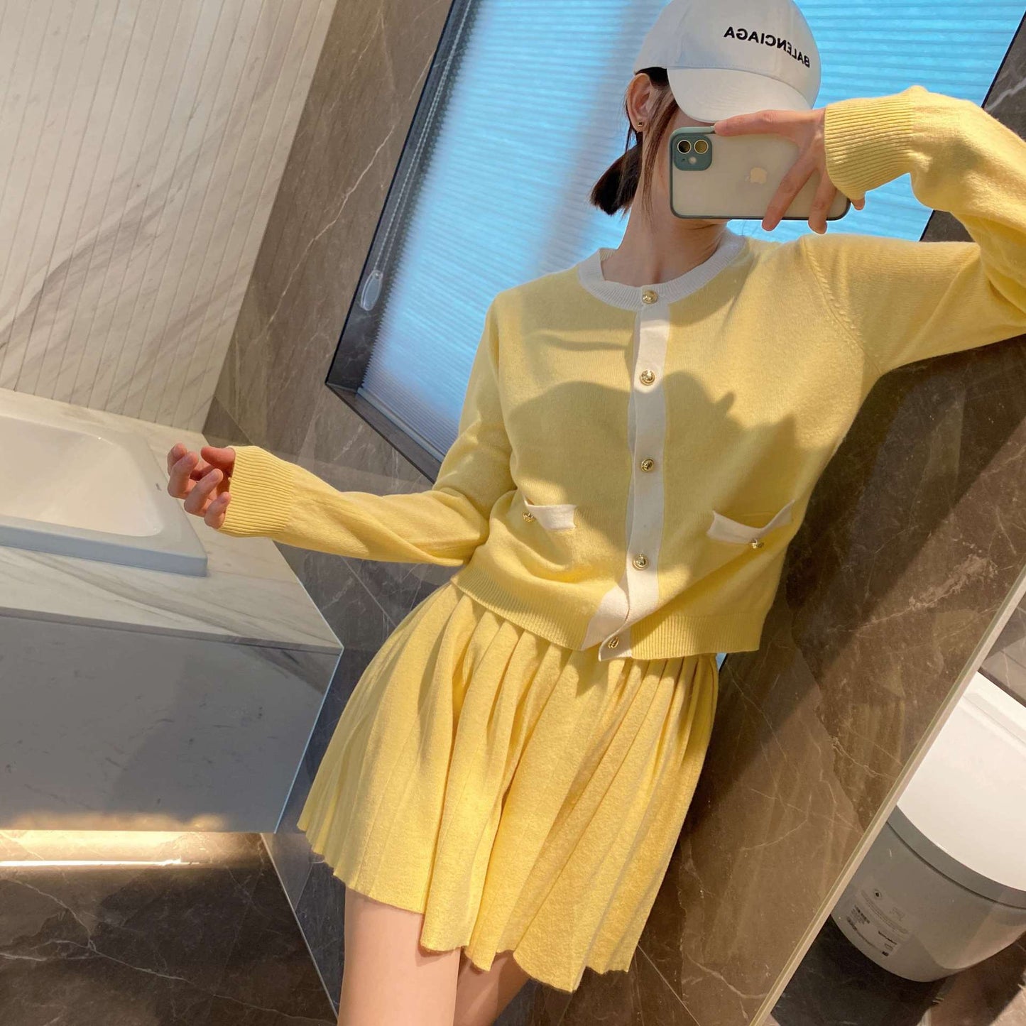 2025 Wool knit two-piece dress