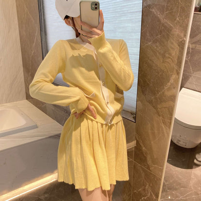 2025 Wool knit two-piece dress