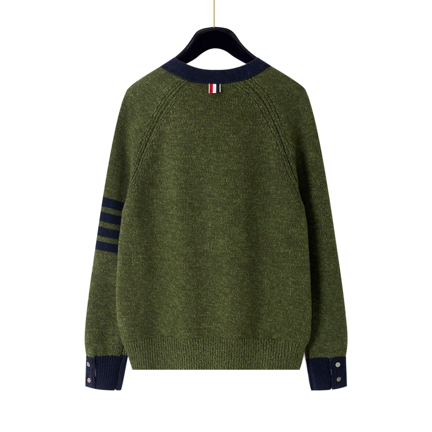 Cotton and wool knitted cardigan