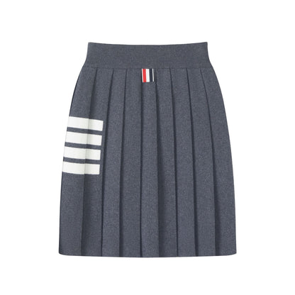2025 knitted pleated skirt
