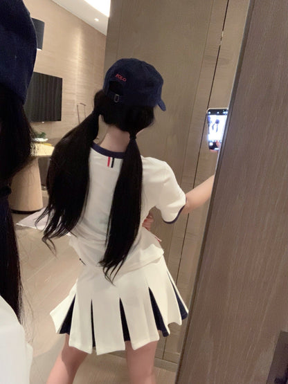 2025ss T-shirt pleated skirt