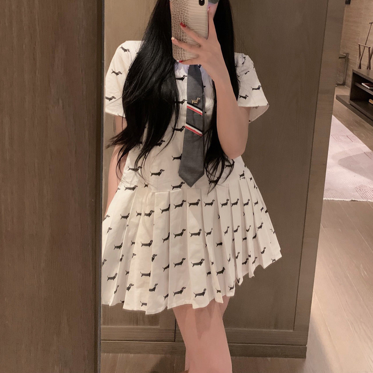 2025ss Puppy Tie Dress