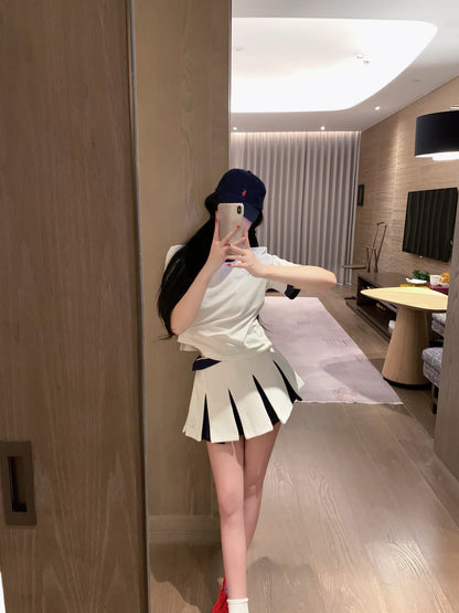 2025ss T-shirt pleated skirt