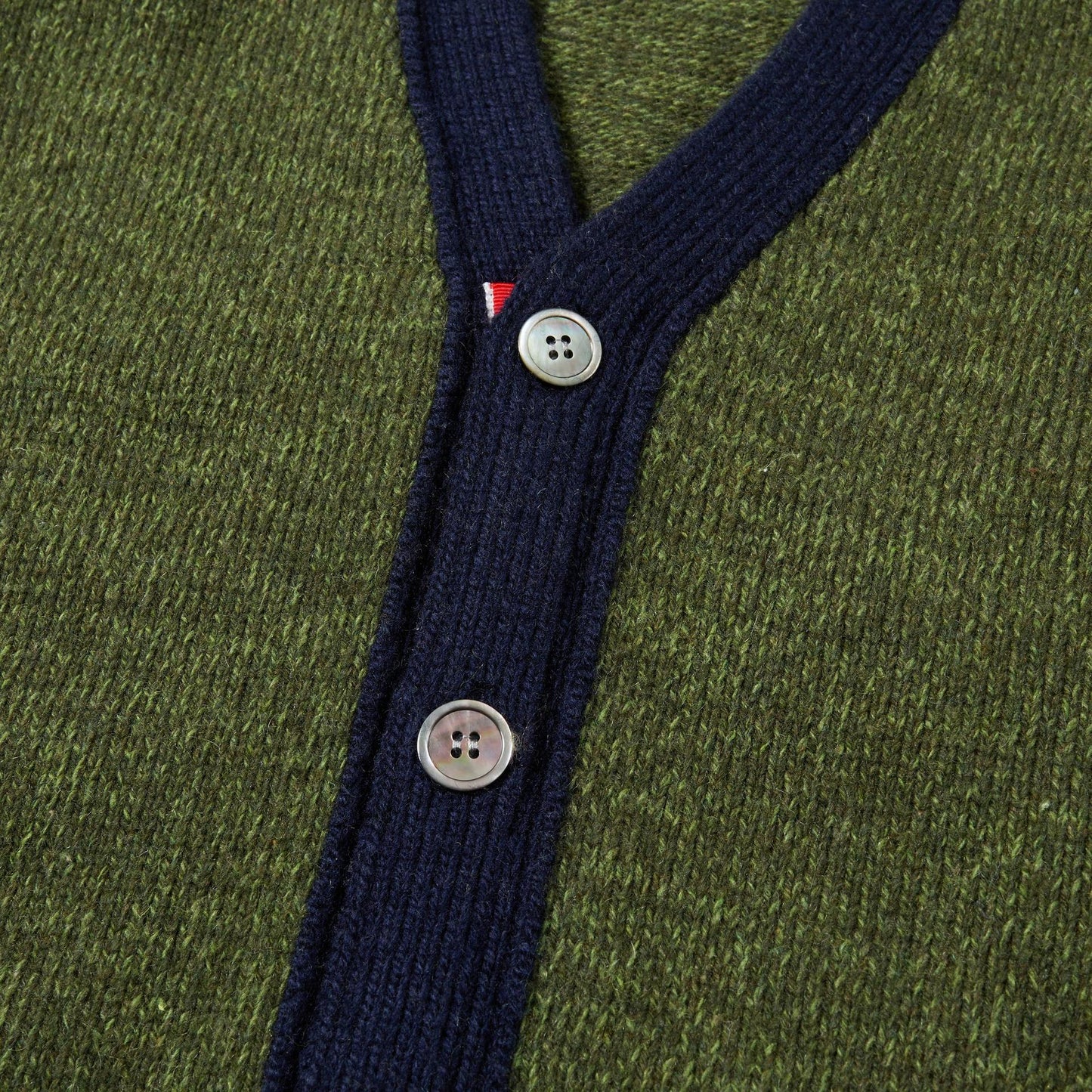 Cotton and wool knitted cardigan