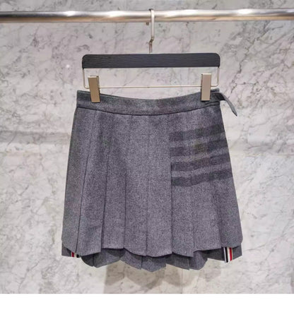 2025 wool pleated skirt