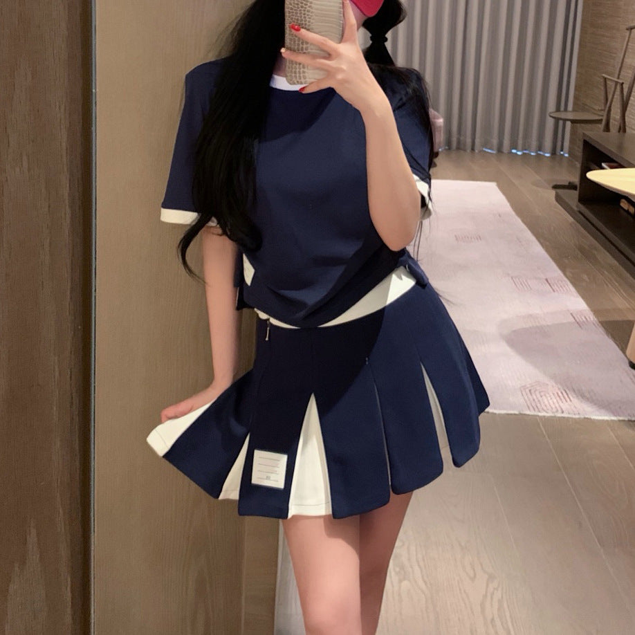 2025ss T-shirt pleated skirt