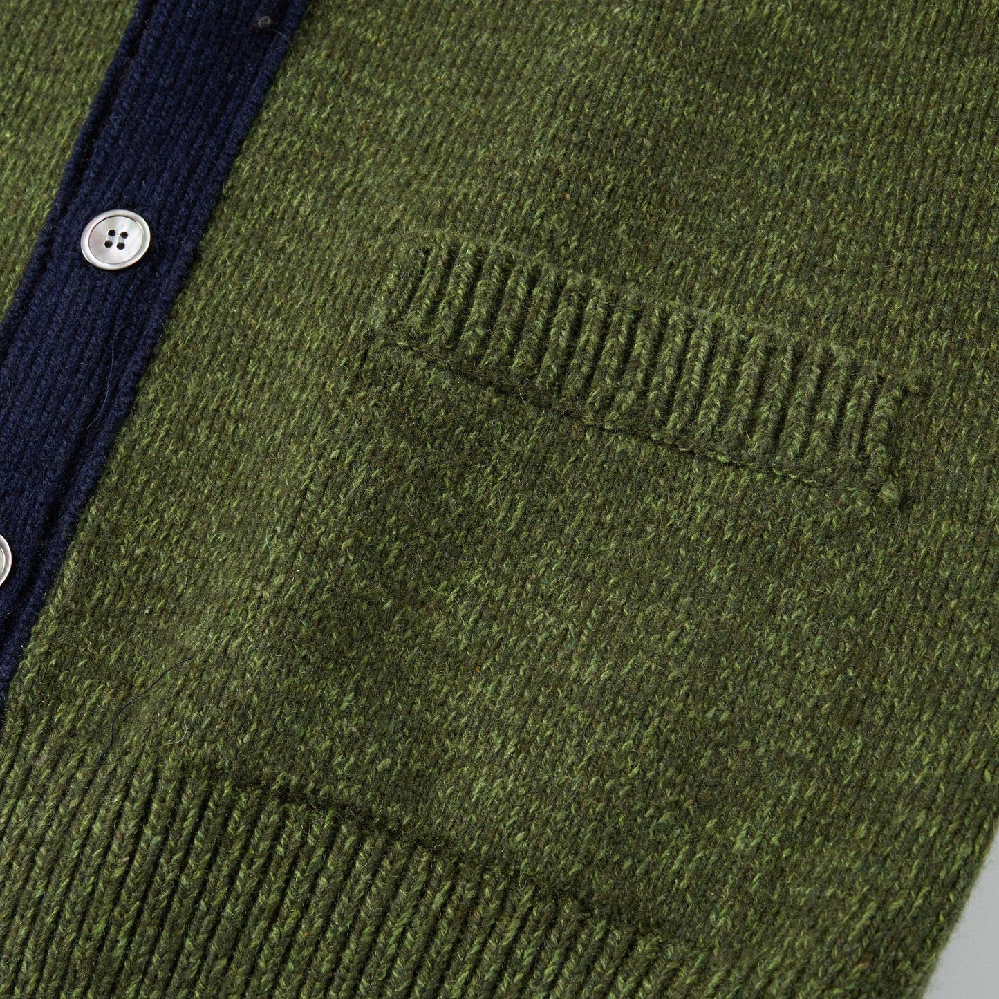 Cotton and wool knitted cardigan