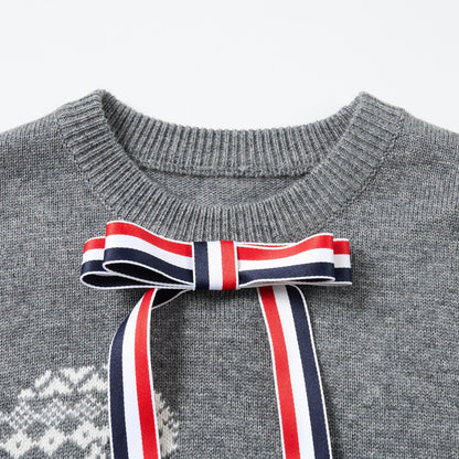 Snowflake dog knitted sweater