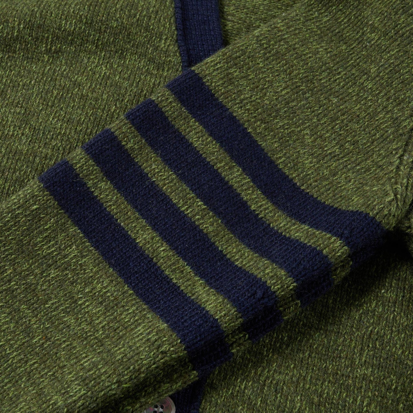 Cotton and wool knitted cardigan