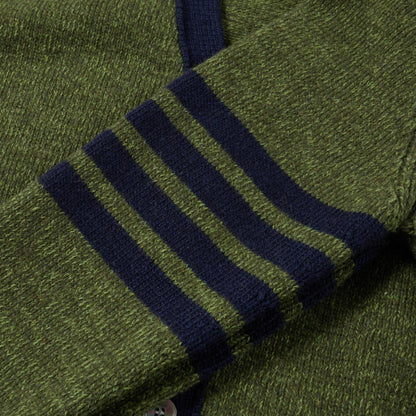 Cotton and wool knitted cardigan