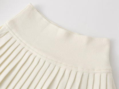 2025 Puppy Knitted Pleated Skirt