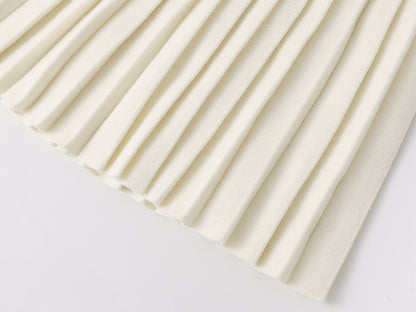 2025 Puppy Knitted Pleated Skirt