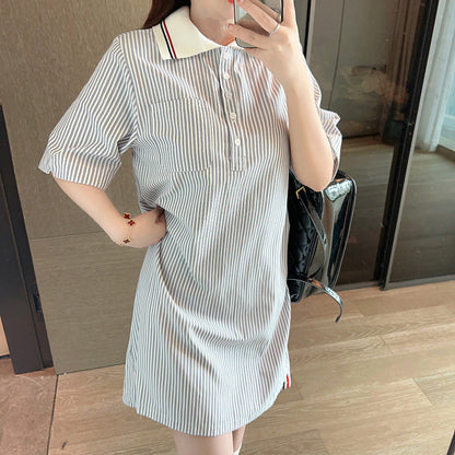 2025  Striped Shirt Dress