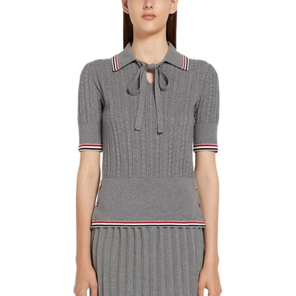 Women stripe POLO shirt