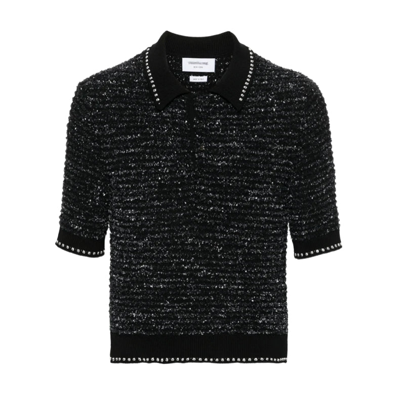 2025 Chunky knit polo shirt